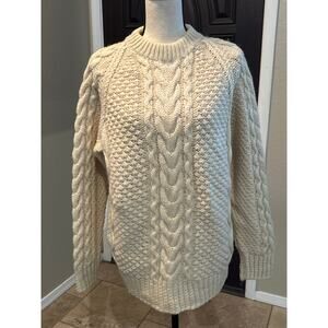 Kilgour, French & Stanbury Handknit Wool Fisherman's Sweater